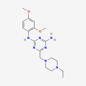 N-(2,4-dimethoxyphenyl)-6-[(4-ethylpiperazin-1-yl)methyl]-1,3,5-triazine-2,4-diamine