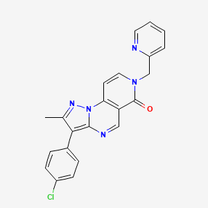 3-(4-chlorophenyl)-2-methyl-7-(2-pyridylmethyl)pyrazolo[1,5-a]pyrido[3,4-e]pyrimidin-6(7H)-one