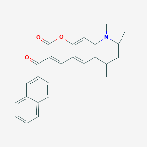 6,8,8,9-tetramethyl-3-(naphthalen-2-ylcarbonyl)-6,7,8,9-tetrahydro-2H-pyrano[3,2-g]quinolin-2-one