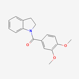 molecular formula C17H17NO3 B11181723 1-(3,4-Dimethoxybenzoyl)-2,3-dihydro-1H-indole CAS No. 128581-33-9