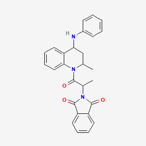 molecular formula C27H25N3O3 B11181754 2-{1-[2-methyl-4-(phenylamino)-3,4-dihydroquinolin-1(2H)-yl]-1-oxopropan-2-yl}-1H-isoindole-1,3(2H)-dione 