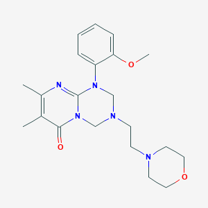 1-(2-methoxyphenyl)-7,8-dimethyl-3-(2-morpholinoethyl)-1,2,3,4-tetrahydro-6H-pyrimido[1,2-a][1,3,5]triazin-6-one