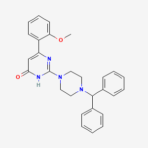 2-[4-(diphenylmethyl)piperazin-1-yl]-6-(2-methoxyphenyl)pyrimidin-4(3H)-one