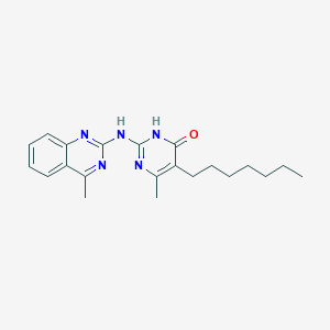 5-heptyl-6-methyl-2-[(4-methylquinazolin-2-yl)amino]pyrimidin-4(1H)-one