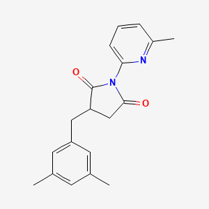 3-(3,5-Dimethylbenzyl)-1-(6-methylpyridin-2-yl)pyrrolidine-2,5-dione