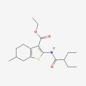 Ethyl 2-[(2-ethylbutanoyl)amino]-6-methyl-4,5,6,7-tetrahydro-1-benzothiophene-3-carboxylate