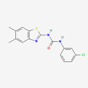 1-(3-Chlorophenyl)-3-(5,6-dimethyl-1,3-benzothiazol-2-yl)urea