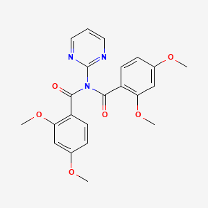 molecular formula C22H21N3O6 B11181944 N-[(2,4-dimethoxyphenyl)carbonyl]-2,4-dimethoxy-N-(pyrimidin-2-yl)benzamide 