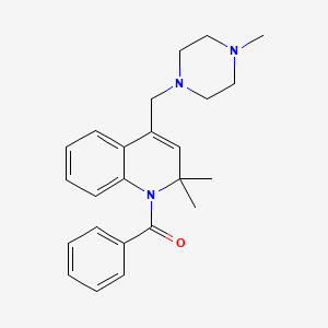 {2,2-dimethyl-4-[(4-methylpiperazin-1-yl)methyl]quinolin-1(2H)-yl}(phenyl)methanone