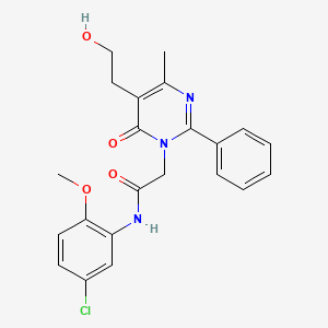 N-(5-chloro-2-methoxyphenyl)-2-[5-(2-hydroxyethyl)-4-methyl-6-oxo-2-phenylpyrimidin-1(6H)-yl]acetamide