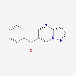 molecular formula C14H11N3O B11182012 (7-Methylpyrazolo[1,5-a]pyrimidin-6-yl)(phenyl)methanone 