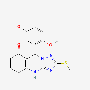 molecular formula C19H22N4O3S B11182034 9-(2,5-dimethoxyphenyl)-2-(ethylsulfanyl)-5,6,7,9-tetrahydro[1,2,4]triazolo[5,1-b]quinazolin-8(4H)-one 