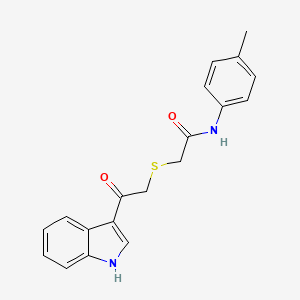 2-{[2-(1H-indol-3-yl)-2-oxoethyl]sulfanyl}-N-(4-methylphenyl)acetamide