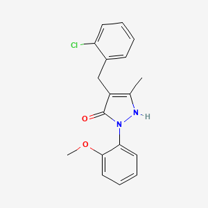 4-(2-chlorobenzyl)-1-(2-methoxyphenyl)-3-methyl-1H-pyrazol-5-ol