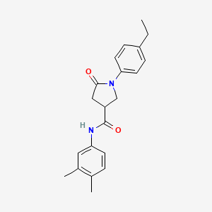 N-(3,4-dimethylphenyl)-1-(4-ethylphenyl)-5-oxopyrrolidine-3-carboxamide