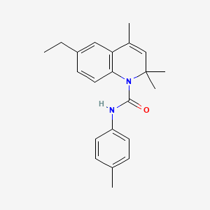 molecular formula C22H26N2O B11182113 6-ethyl-2,2,4-trimethyl-N-(4-methylphenyl)quinoline-1(2H)-carboxamide 