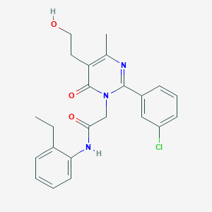 2-[2-(3-chlorophenyl)-5-(2-hydroxyethyl)-4-methyl-6-oxopyrimidin-1(6H)-yl]-N-(2-ethylphenyl)acetamide