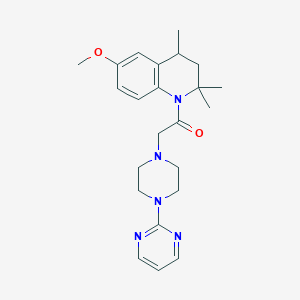 1-(6-methoxy-2,2,4-trimethyl-3,4-dihydroquinolin-1(2H)-yl)-2-[4-(pyrimidin-2-yl)piperazin-1-yl]ethanone