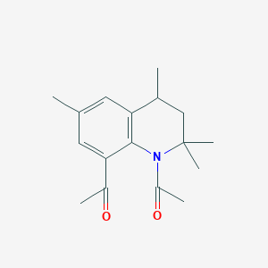 1,1'-(2,2,4,6-tetramethyl-3,4-dihydroquinoline-1,8(2H)-diyl)diethanone