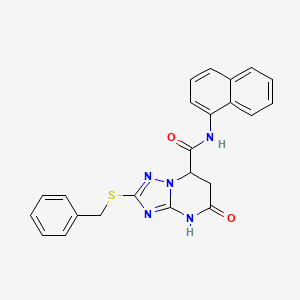 2-(benzylsulfanyl)-N-(naphthalen-1-yl)-5-oxo-4,5,6,7-tetrahydro[1,2,4]triazolo[1,5-a]pyrimidine-7-carboxamide