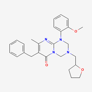 7-benzyl-1-(2-methoxyphenyl)-8-methyl-3-(tetrahydro-2-furanylmethyl)-1,2,3,4-tetrahydro-6H-pyrimido[1,2-a][1,3,5]triazin-6-one