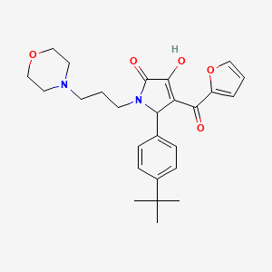 molecular formula C26H32N2O5 B11182220 5-(4-tert-butylphenyl)-4-(furan-2-ylcarbonyl)-3-hydroxy-1-[3-(morpholin-4-yl)propyl]-1,5-dihydro-2H-pyrrol-2-one 