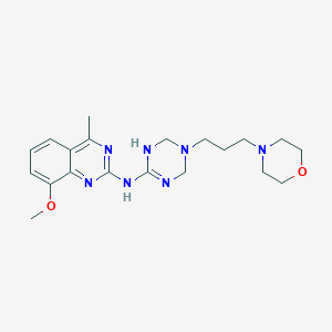 8-methoxy-4-methyl-N-{5-[3-(morpholin-4-yl)propyl]-1,4,5,6-tetrahydro-1,3,5-triazin-2-yl}quinazolin-2-amine