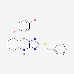 2-(benzylsulfanyl)-9-(3-hydroxyphenyl)-5,6,7,9-tetrahydro[1,2,4]triazolo[5,1-b]quinazolin-8(4H)-one