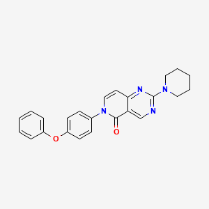 molecular formula C24H22N4O2 B11182241 6-(4-phenoxyphenyl)-2-(piperidin-1-yl)pyrido[4,3-d]pyrimidin-5(6H)-one 