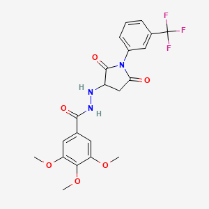 N'-{2,5-dioxo-1-[3-(trifluoromethyl)phenyl]pyrrolidin-3-yl}-3,4,5-trimethoxybenzohydrazide