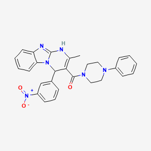 [2-Methyl-4-(3-nitrophenyl)-1,4-dihydropyrimido[1,2-a]benzimidazol-3-yl](4-phenylpiperazin-1-yl)methanone