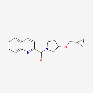 2-[3-(Cyclopropylmethoxy)pyrrolidine-1-carbonyl]quinoline