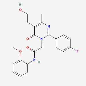 2-[2-(4-fluorophenyl)-5-(2-hydroxyethyl)-4-methyl-6-oxopyrimidin-1(6H)-yl]-N-(2-methoxyphenyl)acetamide