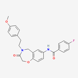 4-Fluoro-N-[4-(4-methoxyphenethyl)-3-oxo-2,3,4,5-tetrahydro-1,4-benzoxazepin-7-YL]benzamide