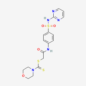 2-Oxo-2-{[4-(pyrimidin-2-ylsulfamoyl)phenyl]amino}ethyl morpholine-4-carbodithioate