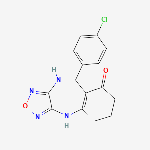 9-(4-chlorophenyl)-6,7,9,10-tetrahydro-4H-[1,2,5]oxadiazolo[3,4-b][1,4]benzodiazepin-8(5H)-one