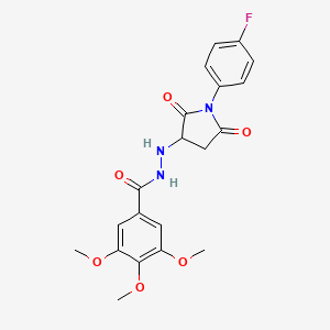 N'-[1-(4-fluorophenyl)-2,5-dioxopyrrolidin-3-yl]-3,4,5-trimethoxybenzohydrazide