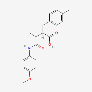 3-[(4-Methoxyphenyl)carbamoyl]-3-methyl-2-[(4-methylphenyl)methyl]propanoic acid