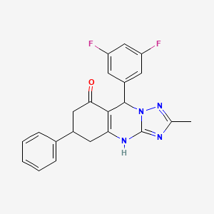 9-(3,5-difluorophenyl)-2-methyl-6-phenyl-5,6,7,9-tetrahydro[1,2,4]triazolo[5,1-b]quinazolin-8(4H)-one