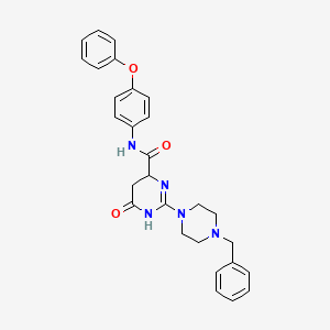 2-(4-benzylpiperazin-1-yl)-6-oxo-N-(4-phenoxyphenyl)-3,4,5,6-tetrahydropyrimidine-4-carboxamide