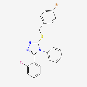 3-[(4-bromobenzyl)sulfanyl]-5-(2-fluorophenyl)-4-phenyl-4H-1,2,4-triazole