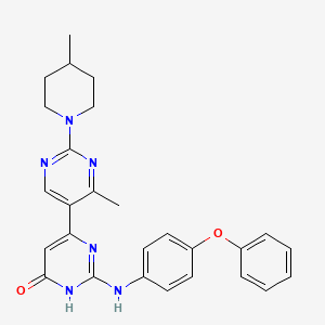 4'-Methyl-2'-(4-methylpiperidin-1-YL)-2-[(4-phenoxyphenyl)amino]-1,6-dihydro-[4,5'-bipyrimidin]-6-one