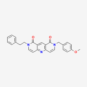 molecular formula C27H23N3O3 B11182383 2-(4-methoxybenzyl)-8-(2-phenylethyl)pyrido[4,3-b][1,6]naphthyridine-1,9(2H,8H)-dione 