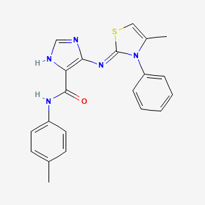 N-(4-methylphenyl)-5-{[(2Z)-4-methyl-3-phenyl-1,3-thiazol-2(3H)-ylidene]amino}-1H-imidazole-4-carboxamide