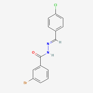 3-bromo-N'-[(E)-(4-chlorophenyl)methylidene]benzohydrazide