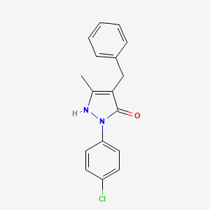 molecular formula C17H15ClN2O B11182398 4-benzyl-1-(4-chlorophenyl)-3-methyl-1H-pyrazol-5-ol 