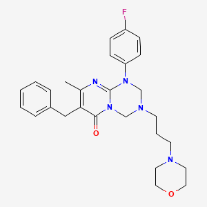 7-benzyl-1-(4-fluorophenyl)-8-methyl-3-(3-morpholinopropyl)-1,2,3,4-tetrahydro-6H-pyrimido[1,2-a][1,3,5]triazin-6-one