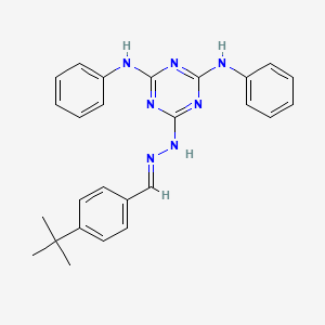 6-[(2E)-2-(4-tert-butylbenzylidene)hydrazinyl]-N,N'-diphenyl-1,3,5-triazine-2,4-diamine