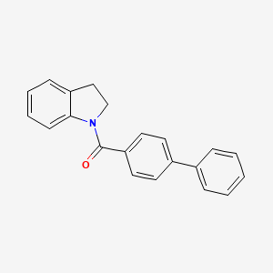 molecular formula C21H17NO B11182432 biphenyl-4-yl(2,3-dihydro-1H-indol-1-yl)methanone 