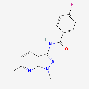 N-(1,6-dimethyl-1H-pyrazolo[3,4-b]pyridin-3-yl)-4-fluorobenzamide